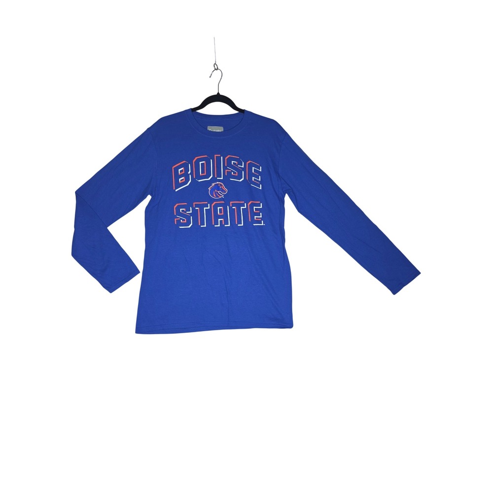 Captivating NEW! Boise State Broncos LongSleeve T-Shirt Medium Blue Graphic Tee